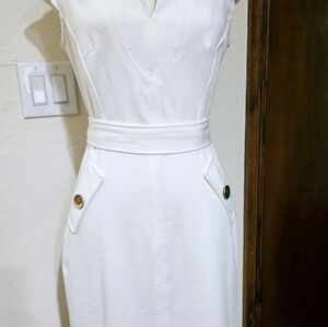 Sharagano White Dress